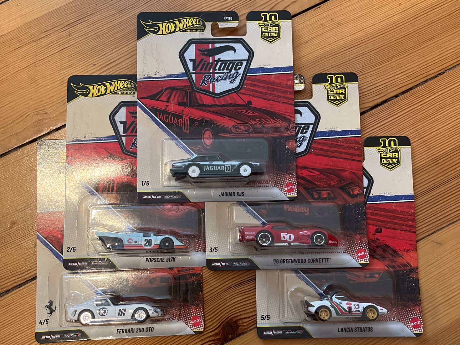 Hot Wheels Car Culture Vintage Racing Set of 5